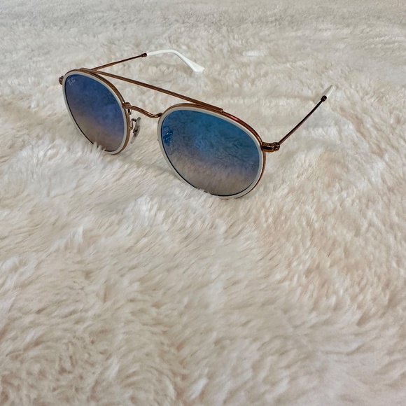 CUSTOMIZED RAY BAN ROUND DOUBLE BRIDGE SUNGLASSES - Picture 5 of 8